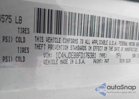 2015 Jeep Compass High Altitude Edition from USA, damaged, VIN 1C4NJDEB8FD176381